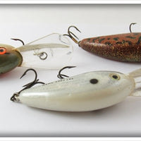 Bill Dance Crawdad, Glitter, & White Fat Free Shad Lot Of Three