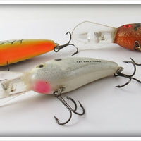 Bill Dance Crawdad, Glitter, & White Fat Free Shad Lot Of Three