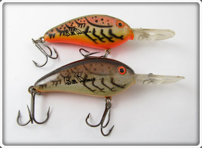 Vintage Bill Dance Crawdad Fat Free Fingerling Lure Pair