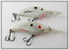 Vintage Bill Dance White Fat Free Shad & Fingerling Lure Pair