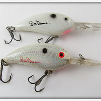 Vintage Bill Dance White Fat Free Shad & Fingerling Lure Pair