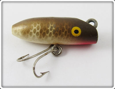 Vintage Paw Paw Natural Pike Fly Rod Groove Head Wobbler Lure 707S