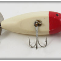 Vintage Creek Chub Red & White Spinning Injured Minnow Lure