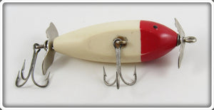 Vintage Creek Chub Red & White Spinning Injured Minnow Lure