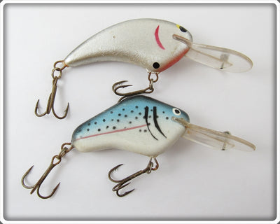 Vintage Unknown Possibly Lee Sisson Silver & Trout Lure Pair
