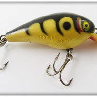 Vintage Cotton Cordell Yellow Black Tiger Stripe Big O Lure