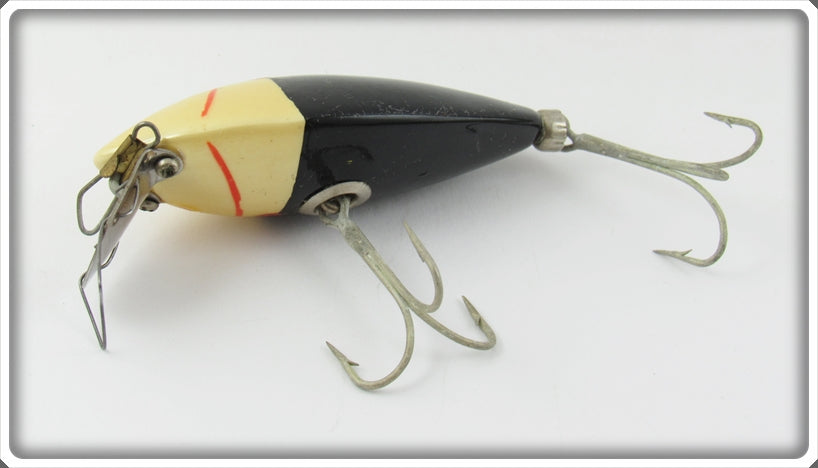 Vintage True Temper Black & White Crippled Shad Lure For Sale