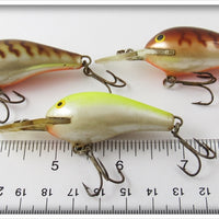 Rapala Crawdad & Yellow Fat Rap Lot Of Three
