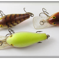 Rapala Crawdad & Yellow Fat Rap Lot Of Three
