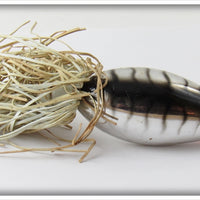 Vintage Bagley Flash Silver With Tiger Stripes Grass Rat Lure