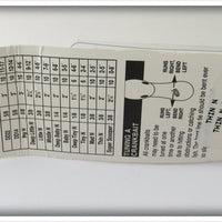 Norman Texas Shad Thin N Sealed On Card