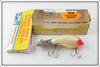 Vintage Fred Arbogast White Pink Eye Mud Bug Lure In Box 20 PE