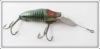 Vintage Heddon Green Shore Scoop Lip Go Deeper River Runt Lure