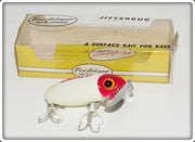 Vintage Fred Arbogast Red & White Jitterbug Lure In Box