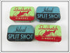 Vintage Shurkatch & Ideal Split Shot Tin Lot Of Four 