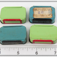 Shurkatch & Ideal Split Shot Tin Lot Of Four