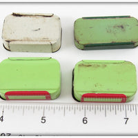 Pflueger, Shurkatch & Meadow Brook Split Shot Tin Lot Of Four