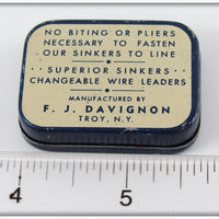 F.J. Davignon Superior Sinkers Split Shot Tin