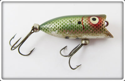 Vintage Heddon Green Shad Chrome Tiny Lucky 13 Lure