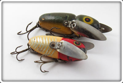 Vintage Heddon Bullfrog & WRH Crazy Crawler Lure Pair 