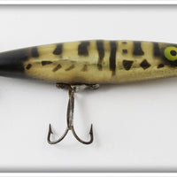 Vintage Heddon Gold & Black Dying Flutter Lure