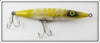 Vintage Heddon Silver & Yellow Dying Quiver Lure
