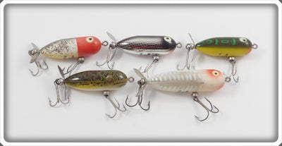 Heddon Tiny Torpedo & Baby Torpedo Lot Of 5