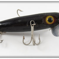 Vintage Fred Arbogast Black Musky Jitterbug Lure 