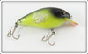 Vintage Cotton Cordell Chartreuse Black Back Big O Lure