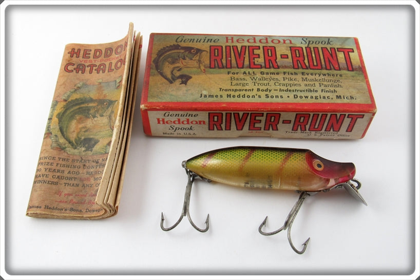 Vintage Heddon Perch River Runt Spook Floater In Box 9400 L