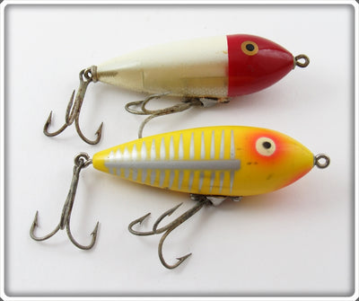 Vintage Heddon Red Head White & Yellow Shore Baby Zara Pair 