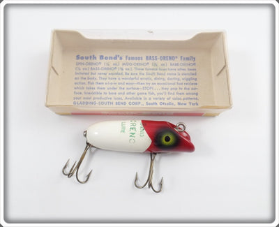 South Bend Spin Oreno White Body Red Arrowhead In Correct Box