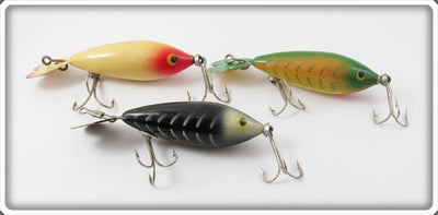 Whopper Stopper Back Runner Lot Of Three: Red/White, Green/Yellow & Black/White