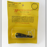 Vintage Manta Ray Inc Black & Yellow Hootenanna Lure On Card 