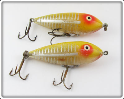 Vintage Heddon Yellow Shore Baby Zara Lure Pair