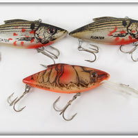 Bill Lewis Natural Finish Rat L Trap Lot Of Three Lures