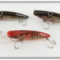 Bill Lewis Natural Finish Rat L Trap Lot Of Three