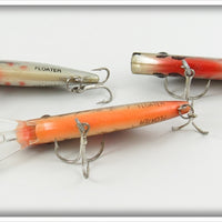 Bill Lewis Natural Finish Rat L Trap Lot Of Three