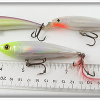 Rapala Purple, White & Yellow Head Minnow Lot Of Three