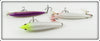 Rapala Purple, White & Yellow Head Minnow Lot Of Three