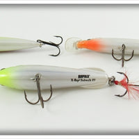 Rapala Purple, White & Yellow Head Minnow Lot Of Three