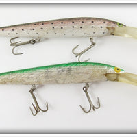 Vintage Rebel Rainbow Trout & Green Minnow Lure Pair