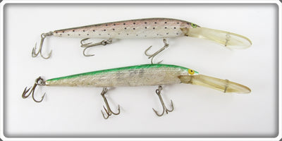 Vintage Rebel Rainbow Trout & Green Minnow Lure Pair