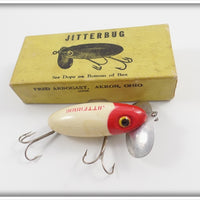 Arbogast Red & White Jitterbug In Cardboard Box