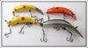 Vintage Helin S3 & M2 Flatfish Lure Lot Of Four