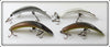Vintage Helin U20 Flatfish Lure Lot Of Four