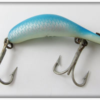 Vintage Heddon Glo Blue Alewife Magnum Tadpolly Lure