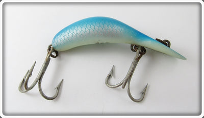 Vintage Heddon Glo Blue Alewife Magnum Tadpolly Lure