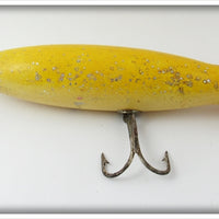 Vintage Stan Gibbs Yellow With Glitter Casting Swimmer Lure 