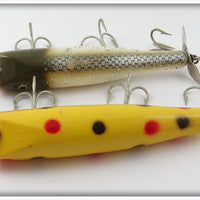 Creek Chub Yellow Spotted & Silver Flash Darter Pair